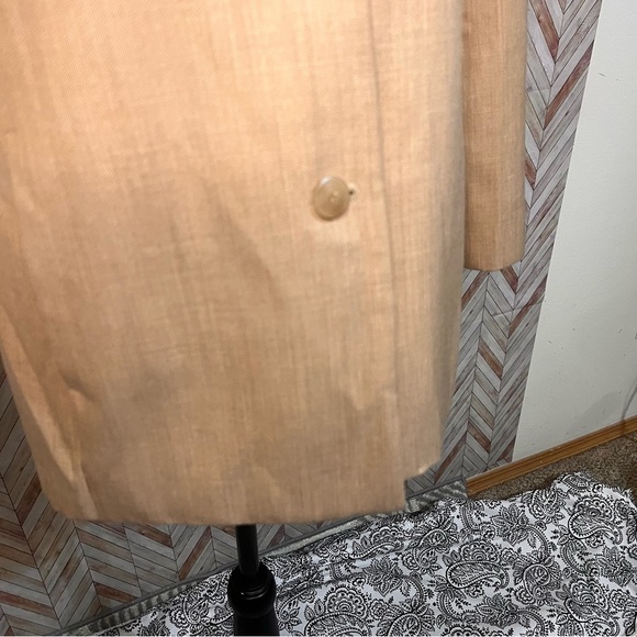 Pendleton 100% Wool Long Button Tan Suit Women Jacket Size 10 and Pants Size 12 - Picture 13 of 15